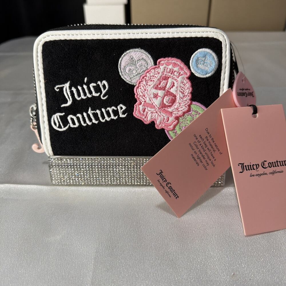 Juicy Couture Black/ White compact wallet